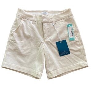 Market & Spruce Women's Rosabel Shorts Creamy White, Midrise, 7" Inseam NWT